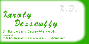 karoly dessewffy business card